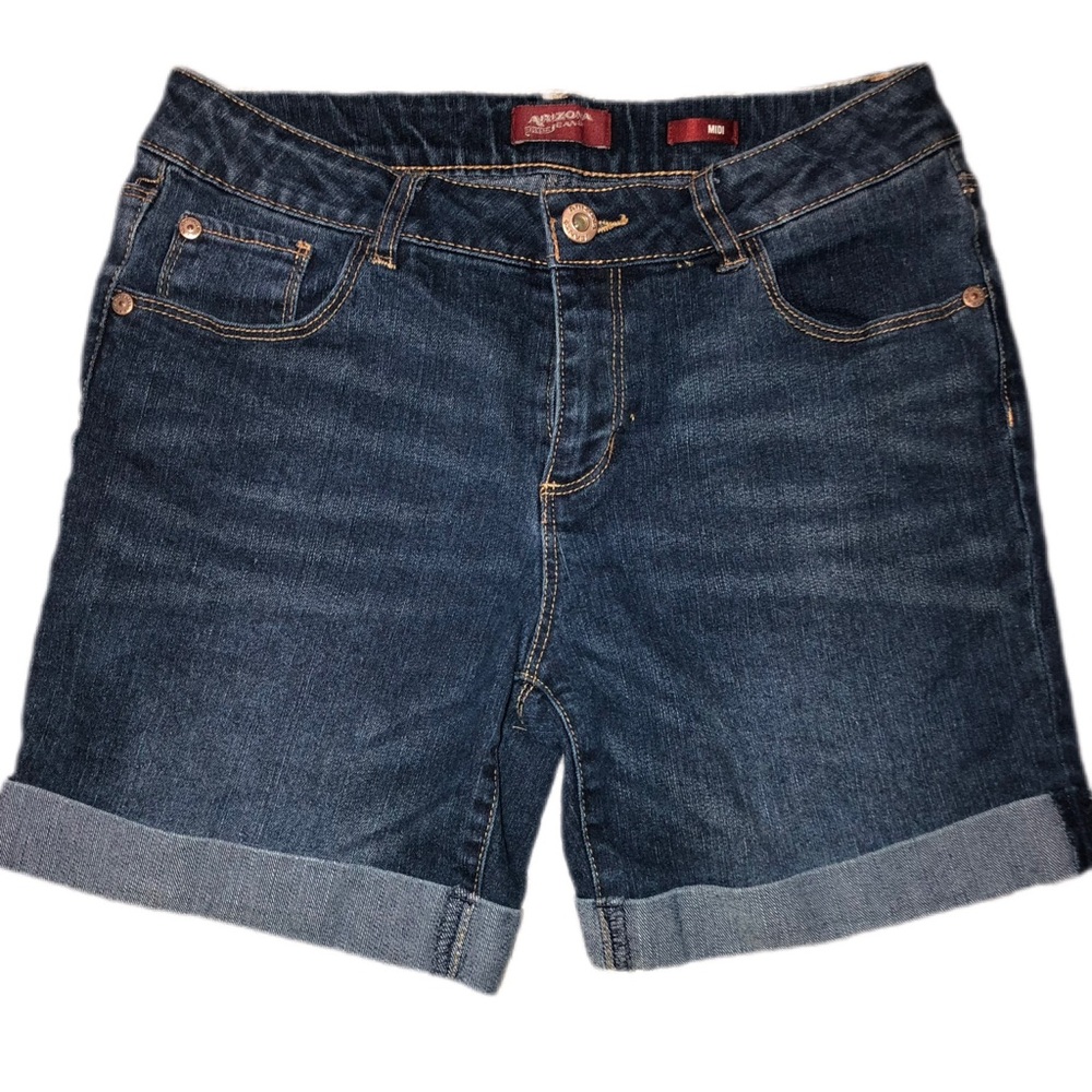 Arizona Jean Company Blue Denim Shorts Rolled Hems